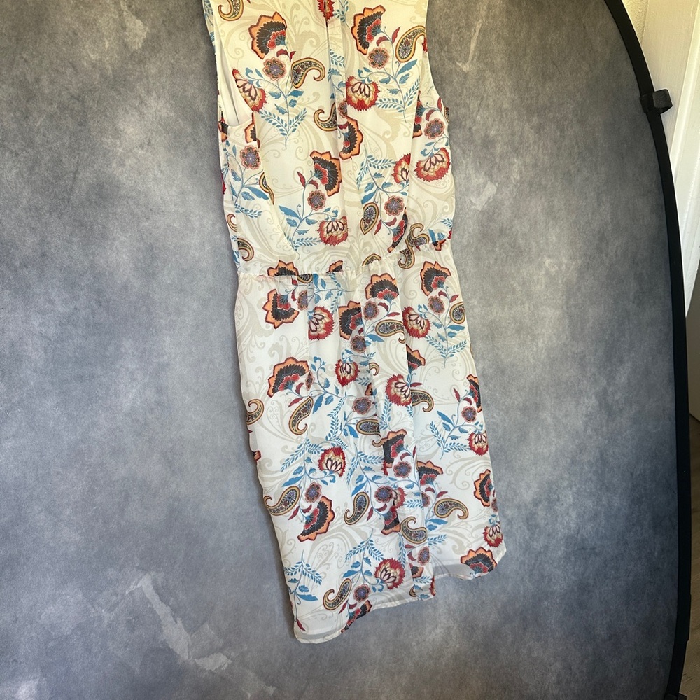 Warehouse Multicolor Patterned Dress With Tassels - image 5